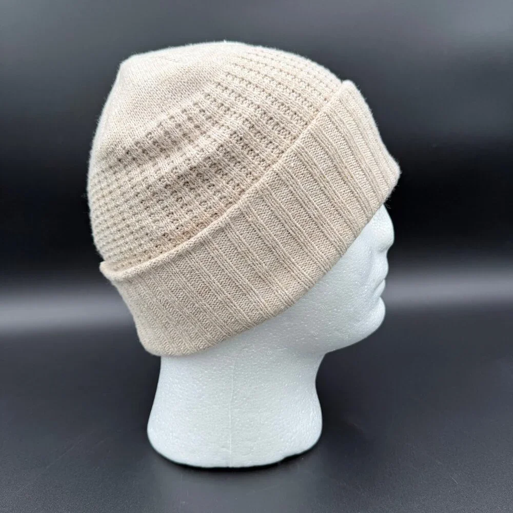 Columbia Beanie Hat Loma Vista Womens Ribbed Knit Dark Stone Cream - Picture 3 of 9